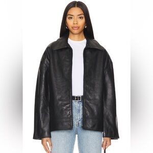 NWOT - GRLFRND “Alek” Black Leather Jacket - Sz. M